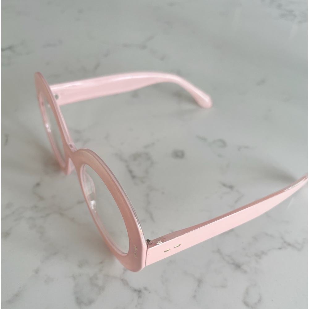 Ladies Clear Round Lens Funky Cool Retro Style Fashion Glasses Nerd - Picture 2 of 6